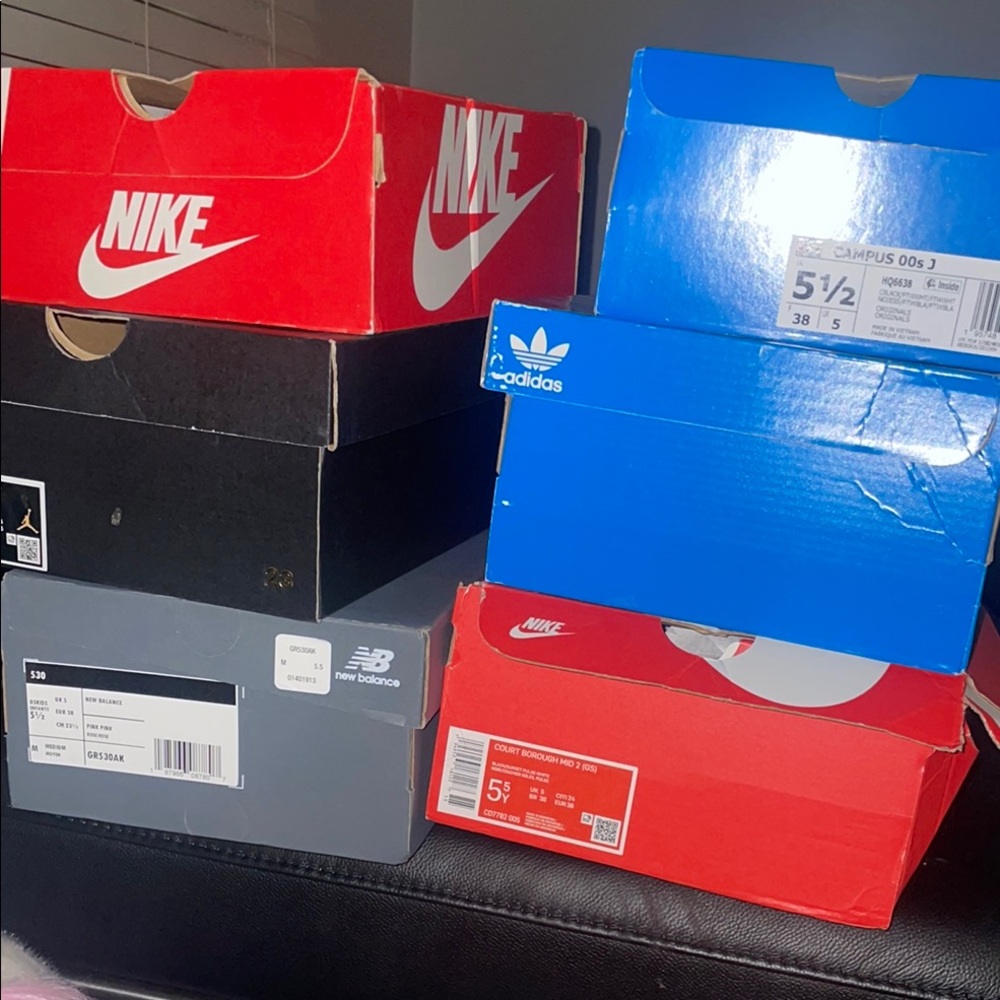 Nike and Adidas Shoe Boxes